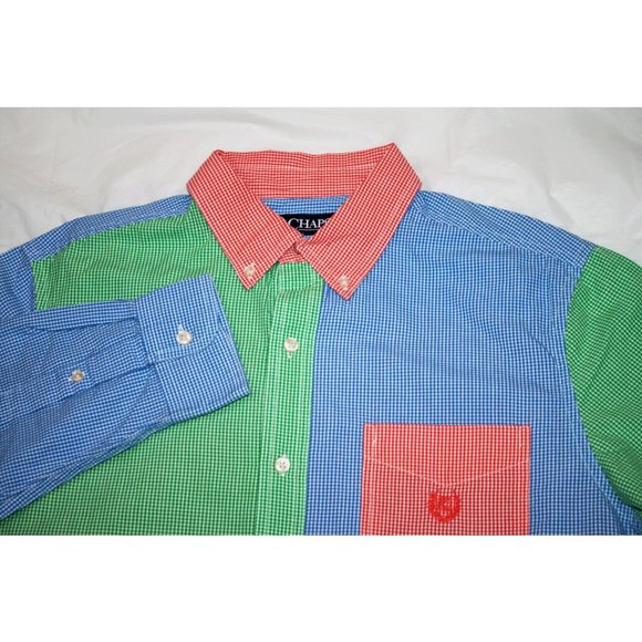 Chaps Mens Long Sleeve Button Down Shirt Size Medium - Picture 2 of 8